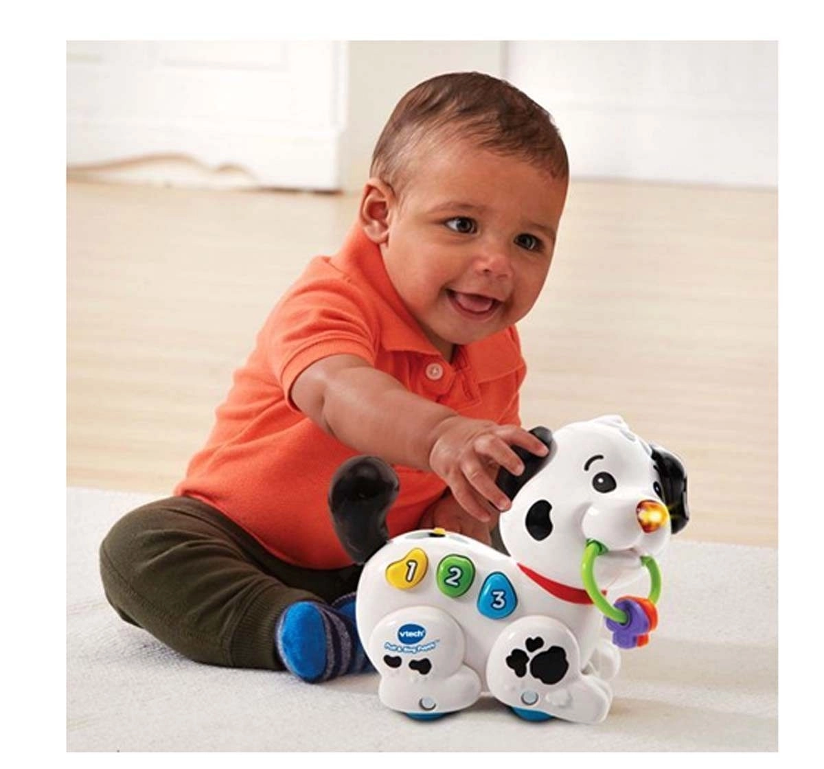 Vtech Pull Along White Puppy Pal Early Learner Toys for Kids age 12M+