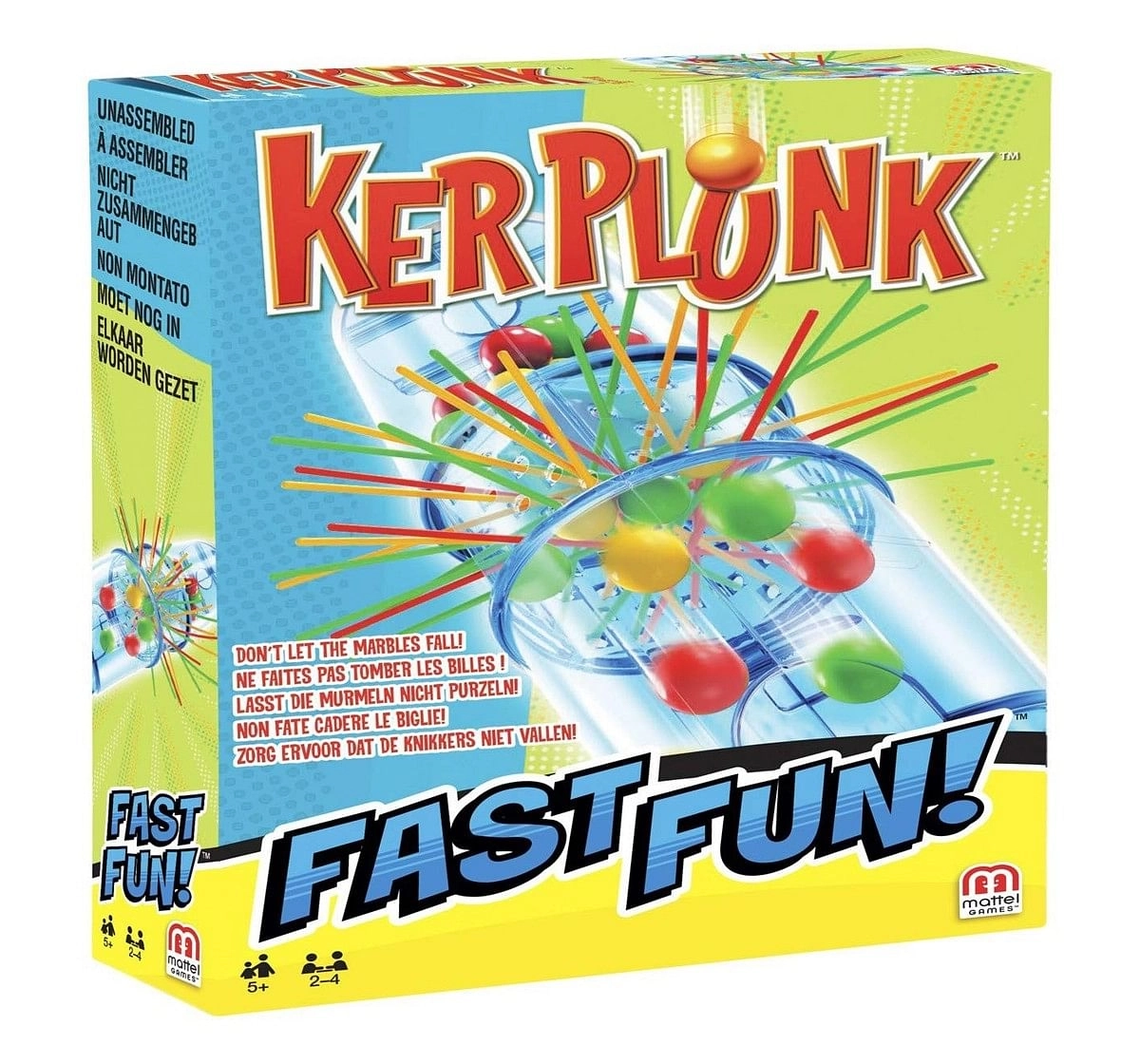 Mattel Games Travel Kerplunk – Gioco Da Viaggio Portatile Per Bambini 5+ Anni, Con Base E Contenitore Integrato