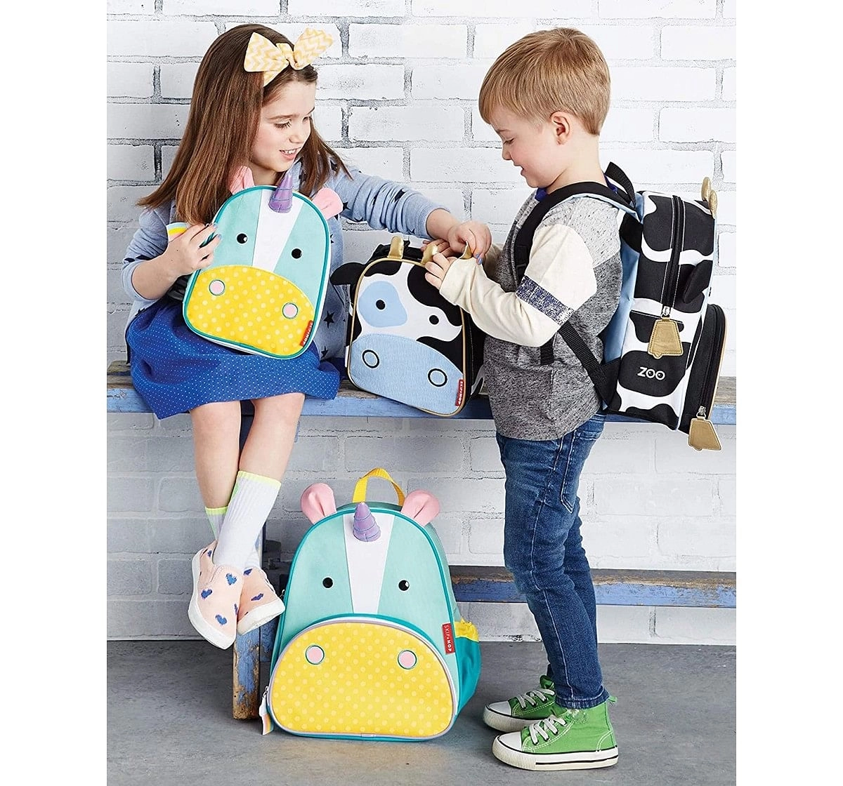 Skip Hop Zoo Insulated Waterproof Lunch Carry Bag -  Unicorn New Born for Kids age 3Y+ 