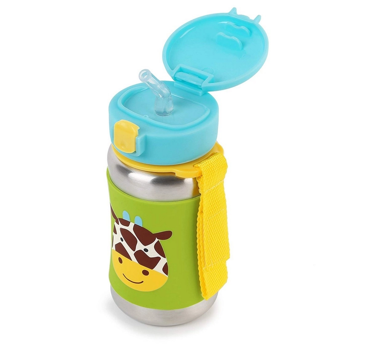 Skip Hop Zoo Stainless Steel Sports Bottle Giraffe 3Y+, Multicolour