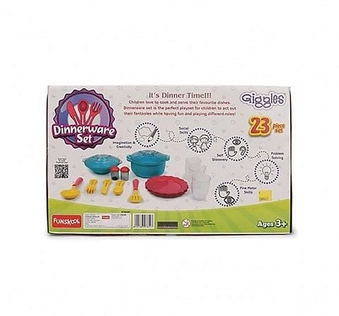 Giggles Dinnerware Set - 23 Pieces Kitchen Sets & Appliances for Kids age 3Y+ 