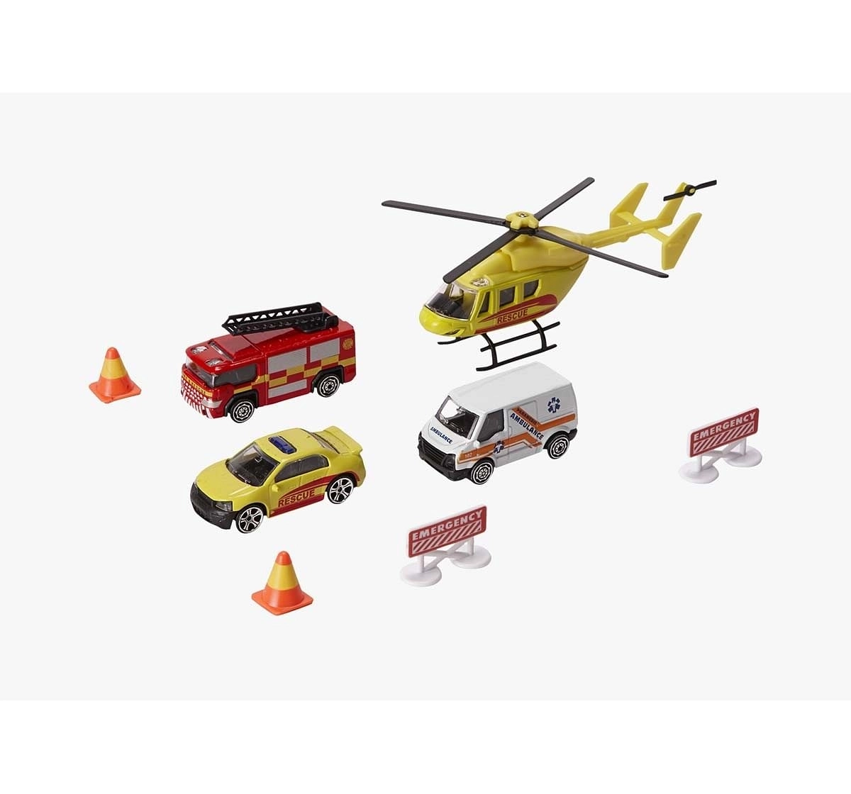 Hti Yellow Teamsterz Plastic City Rescue Toy Set Vehicles for Kids age 3Y+