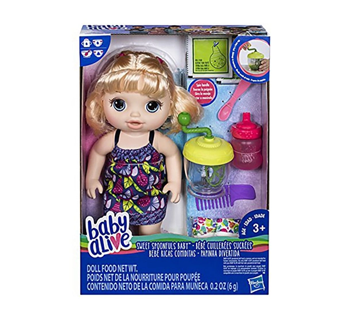 Baby Alive Sweet Spoonfuls Baby (Blonde Straight Hair) Dolls & Accessories for age 3Y+ 