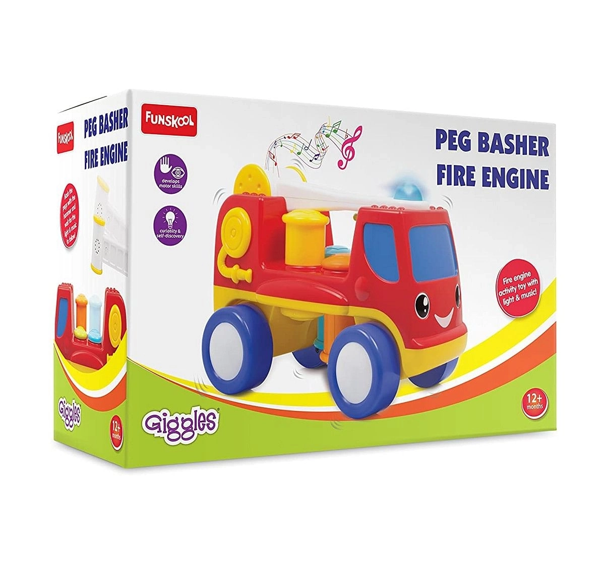 Giggles Peg Basher Fire Engine Plastic Multicolour 0M+