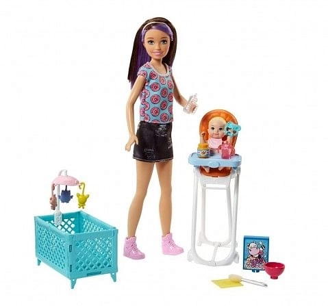 Barbie Skipper Babysitter, Doll and Stroller Set Dolls & Accessories for Girls age 3Y+, Assorted