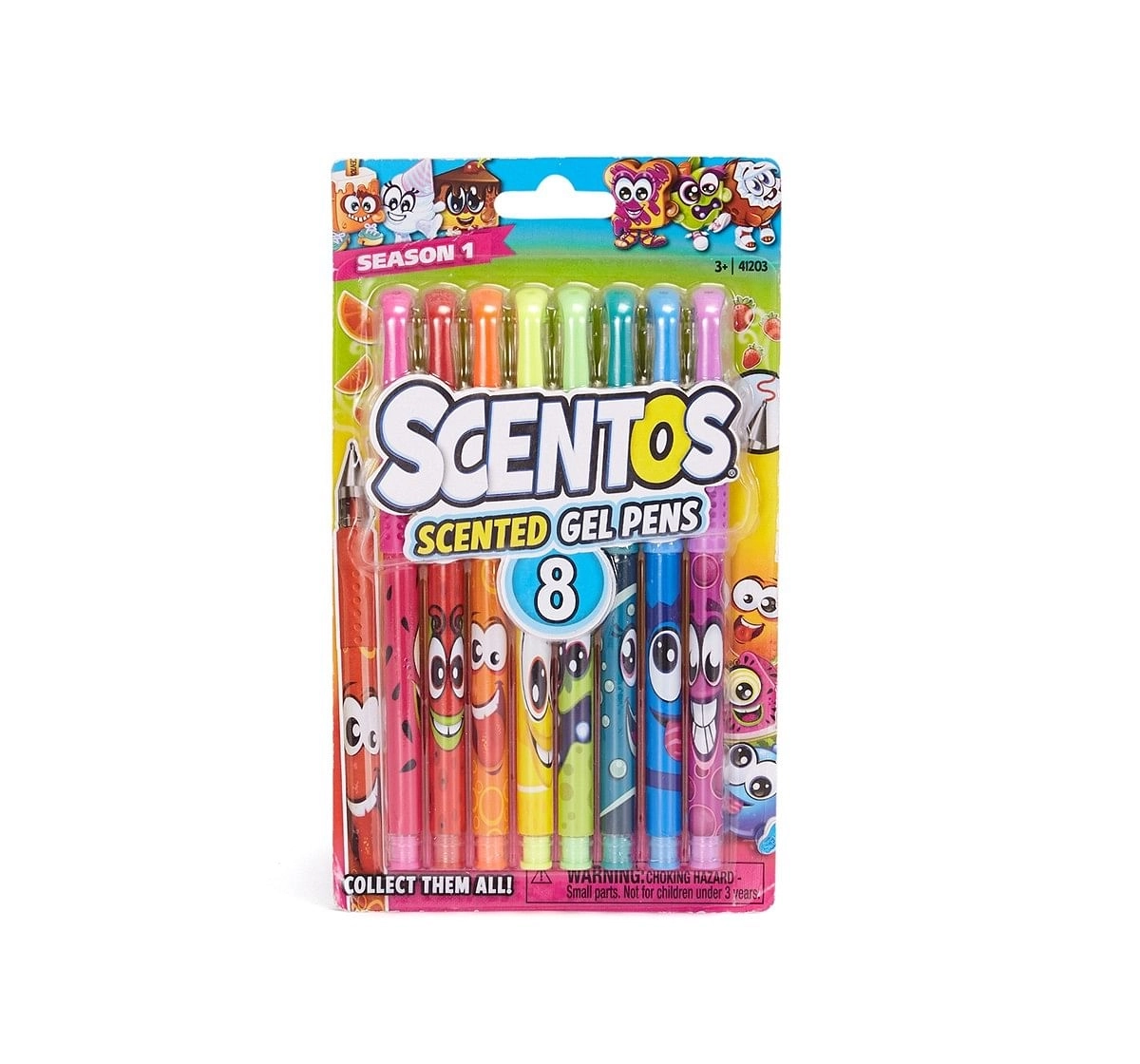 Scentos Scented Gel Pens - Pack of 8 School Stationery for Kids age 3Y+ 