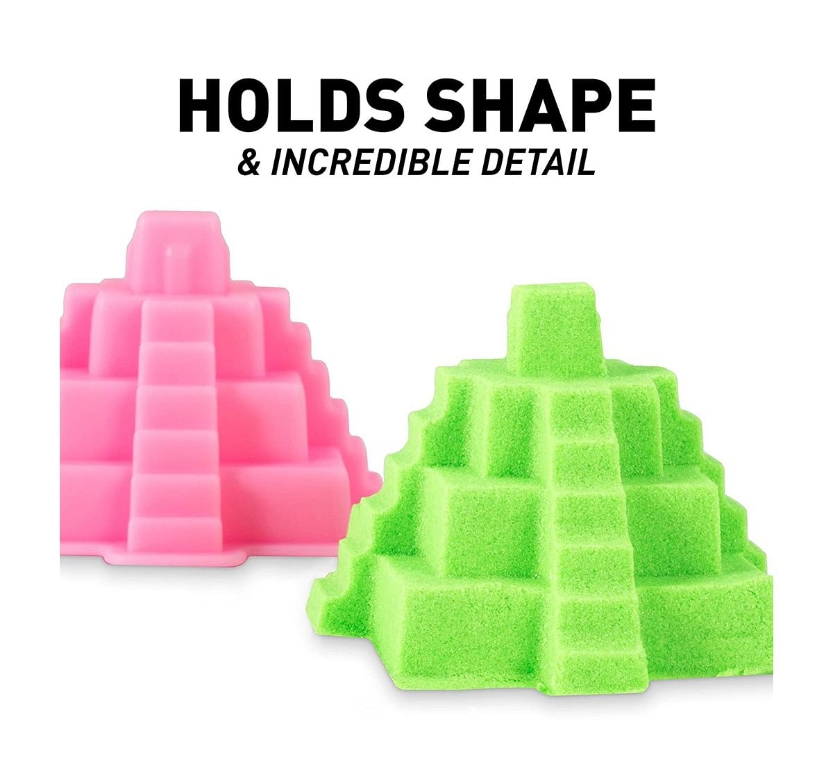 National Geographic 2 Lbs of Glow-In-The-Dark Sand with Castle Moulds and Tray for Kids age 3Y+ 