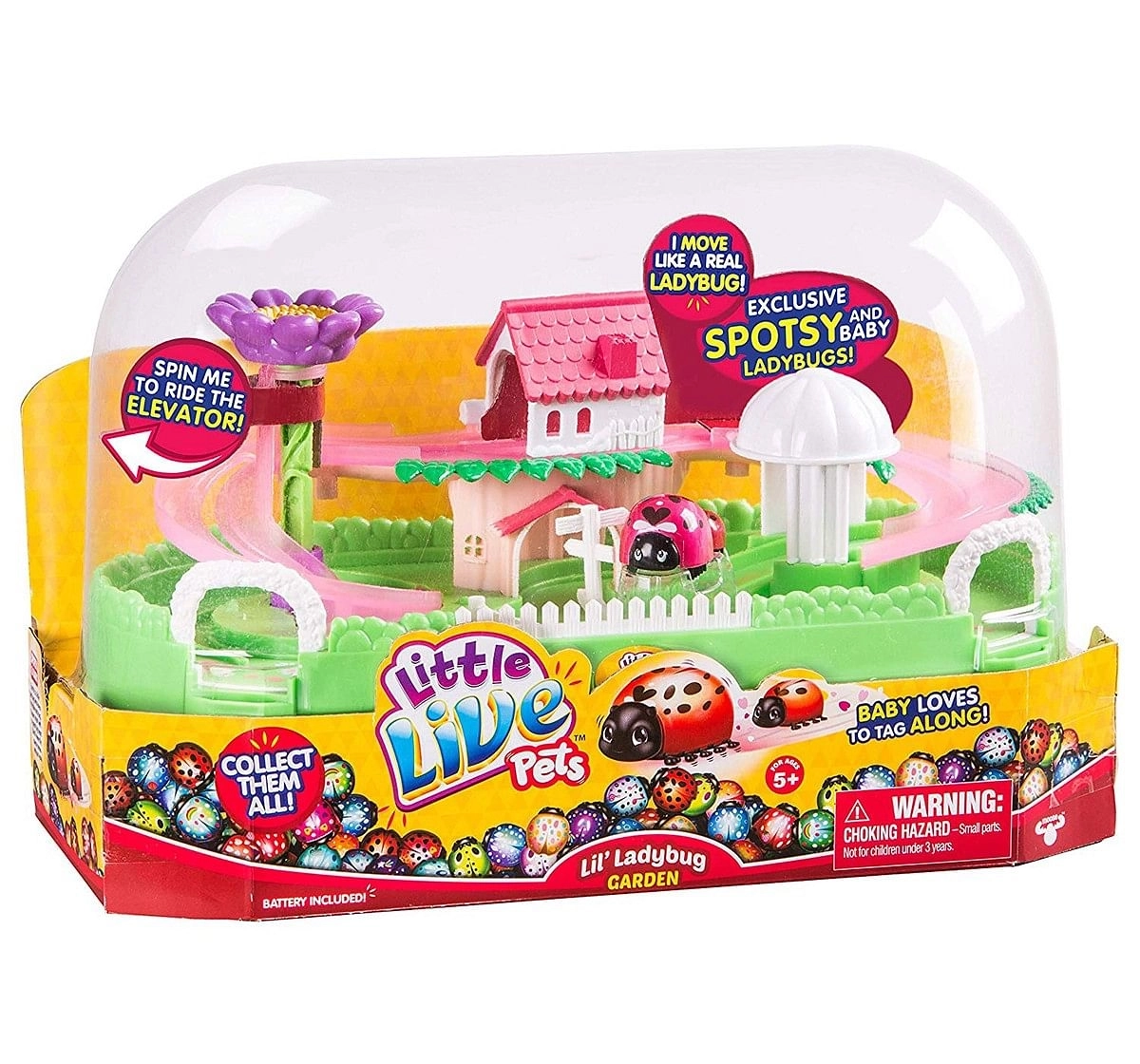 Little Live Pets Ladybug House Playset Animal Figures for Kids age 3Y+ 