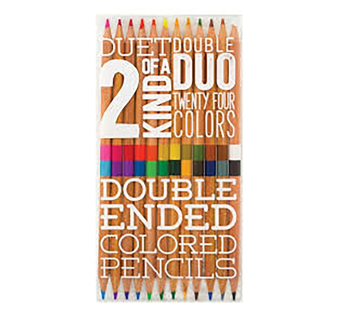 Ooly 2 Of A Kind Coloured Pencils - 24 Colours School Stationery for Kids age 3Y+ 