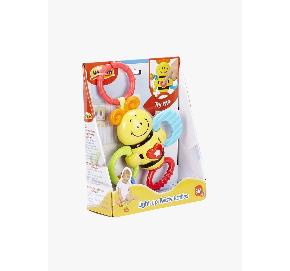 Winfun Light Up Twisty Rattles Bee New Born for Kids age 3M+ 
