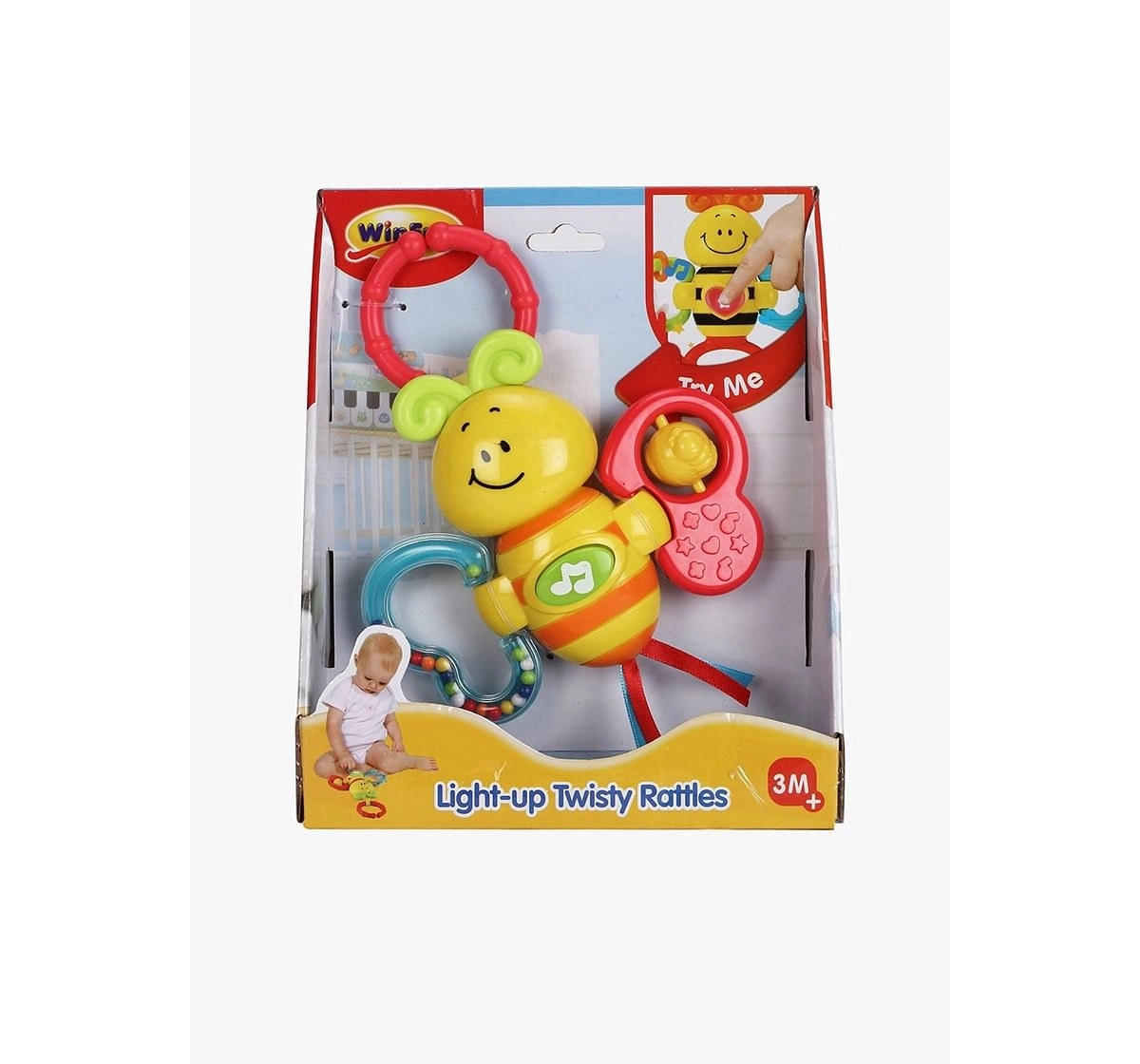 Winfun Light Up Twisty Rattle - Butterfly New Born for Kids age 3M+ 