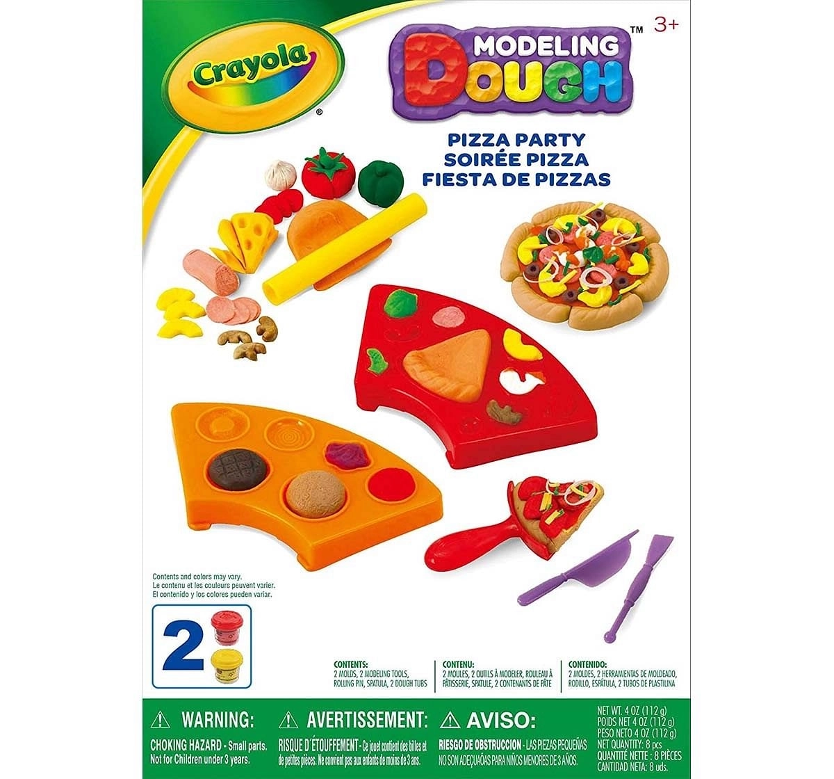Crayola Pizza Party Kit Dough Playset Clay & Dough for Kids age 3Y+ 