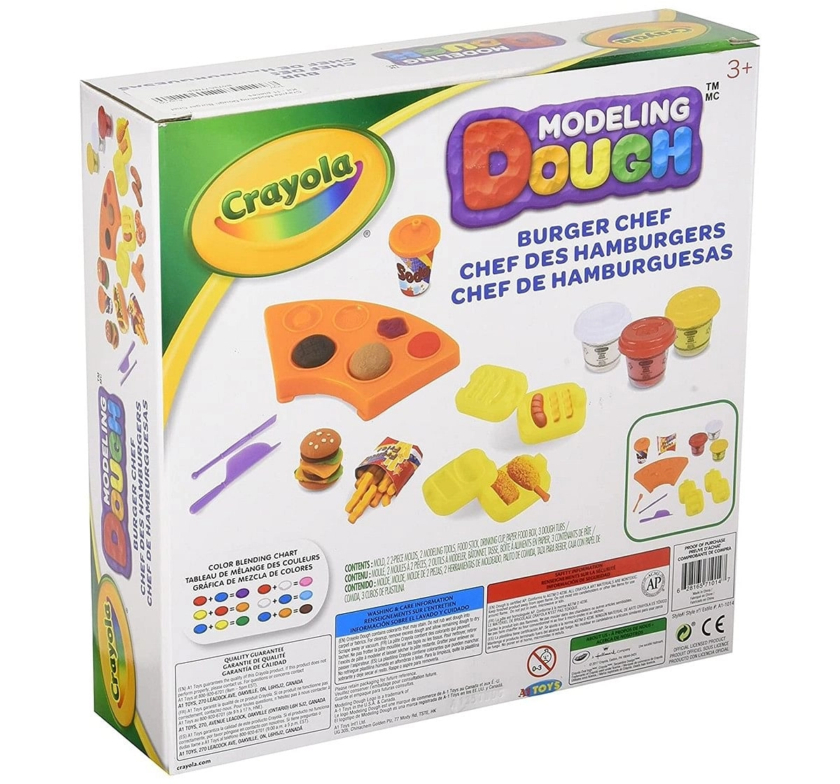 Crayola Modeling Dough Burger Chef Kit Clay & Dough for Kids age 3Y+ 