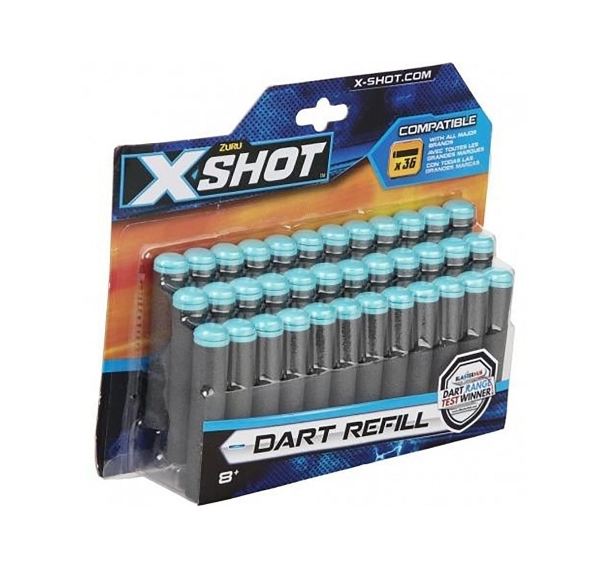 X-Shot 36 Darts Refill Pack Target Games  for Kids age 8Y+ (Grey)