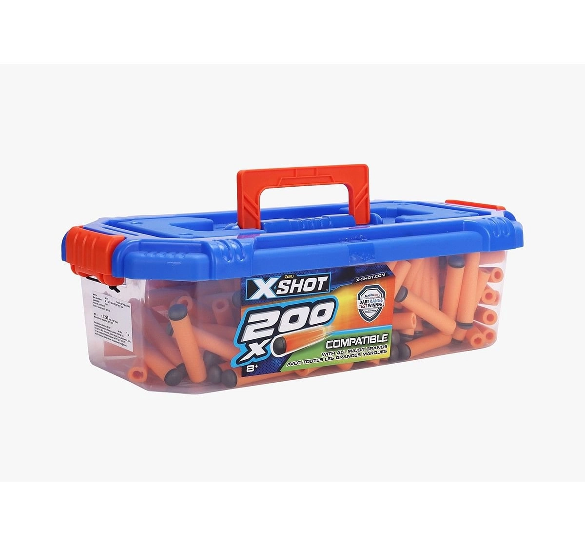 X-Shot 200 Darts Refill with Carry Case Target Games  for Kids age 8Y+ (Orange)