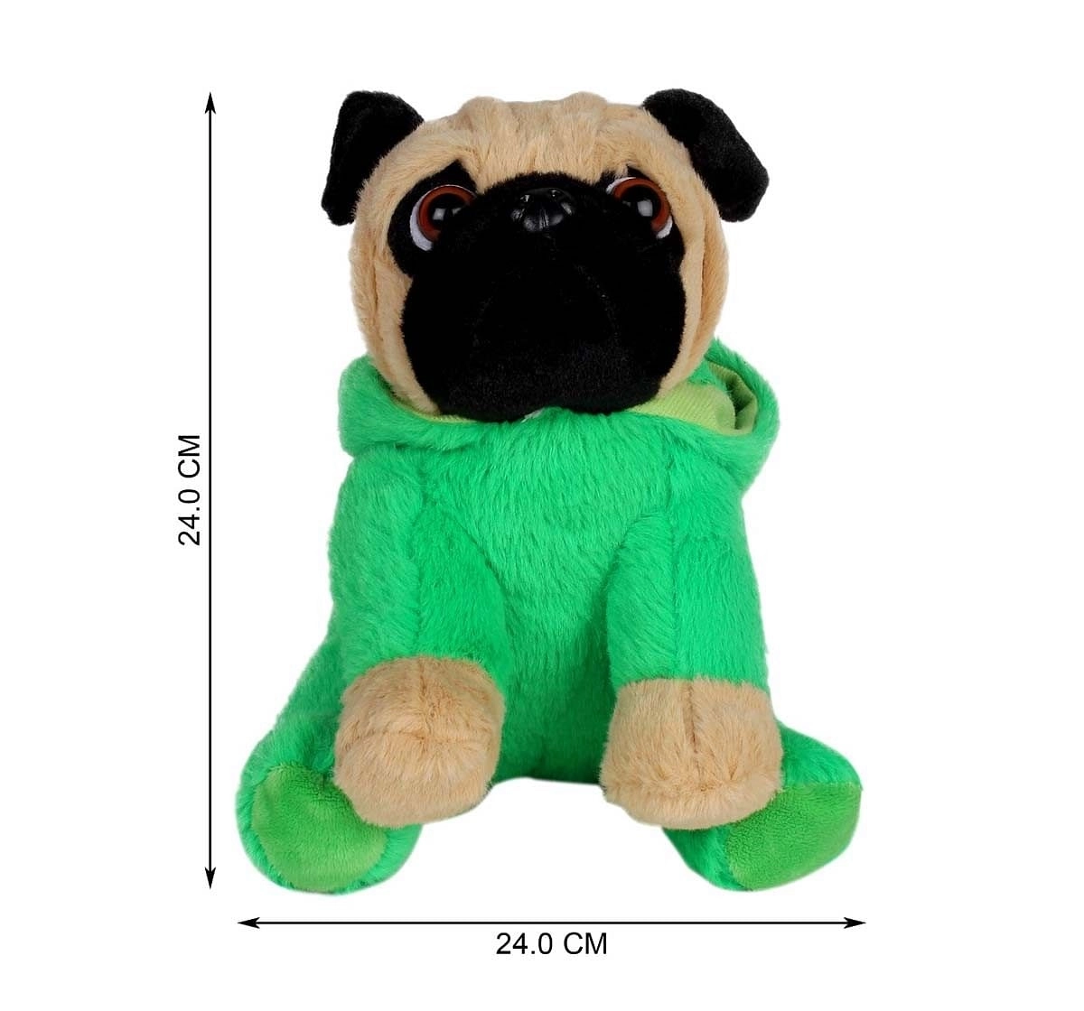 Cuddles Pug With Hood, Quirky Soft Toys for Kids age 0M+ 20 Cm 