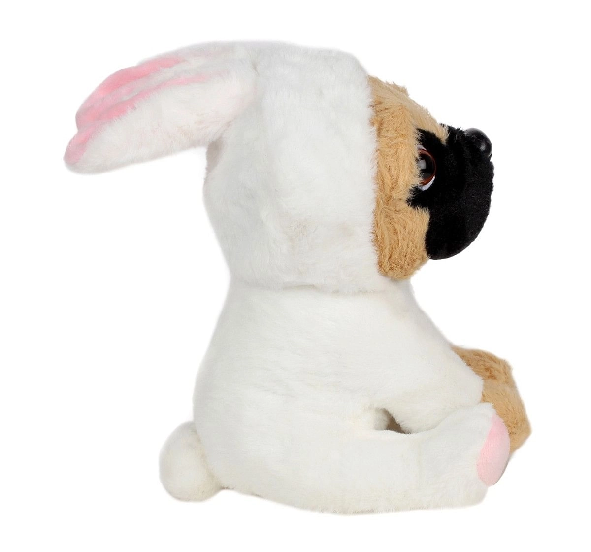 Cuddles Pug with Hood & Bunny Ears 20 Cms Plush Toy for New Born Kids age 0M+