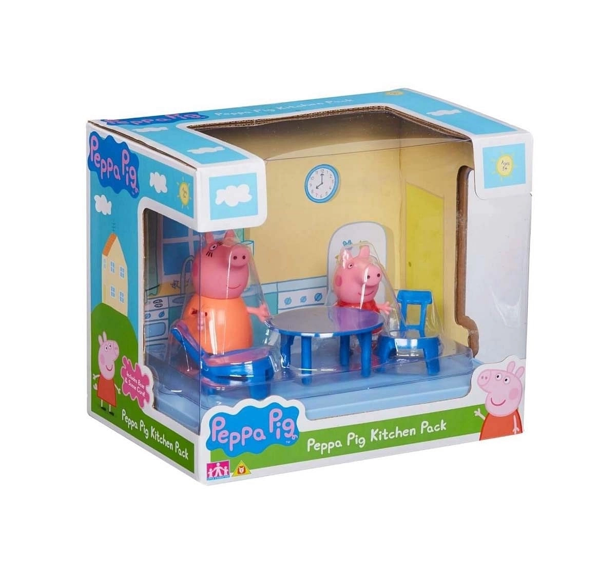 Peppa Pig - Kitchen Playset And Mamma Figures Roleplay sets for Kids age 3Y+ 