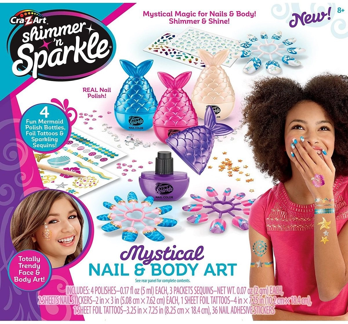 Cra-Z-Art Cra-Z-Art Shimmer And Sparkle Mystical Nail And Body  DIY  & Craft Kits for Kids age 3Y+ 