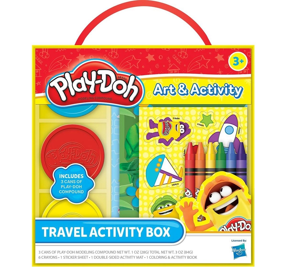 Play-Doh  Travel Activity Box, Multi Color School Stationery for Kids age 3Y+ 