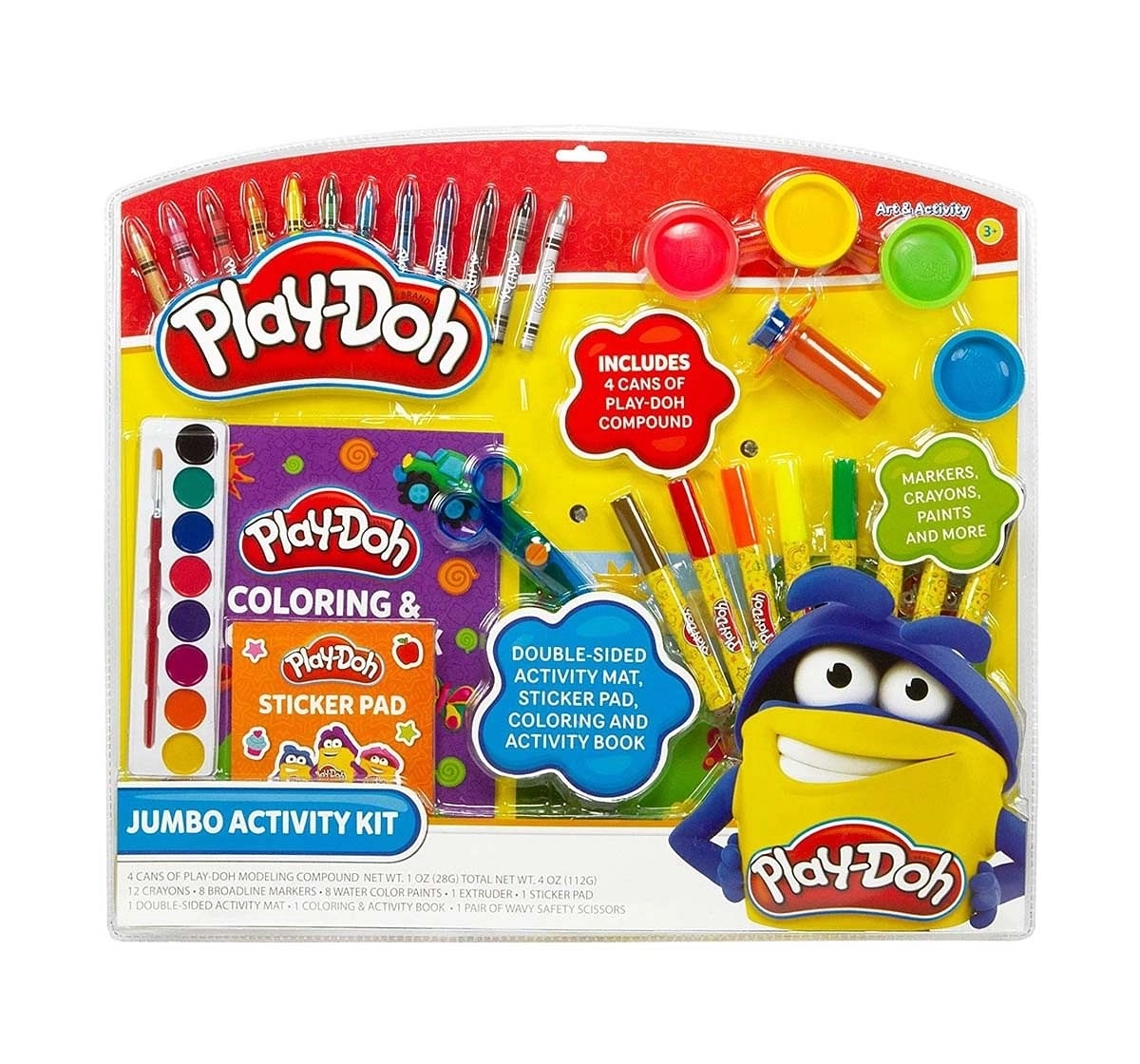Play-Doh Jumbo Activity Kit In Clamshell, Multi Color School Stationary for Kids age 3Y+ 