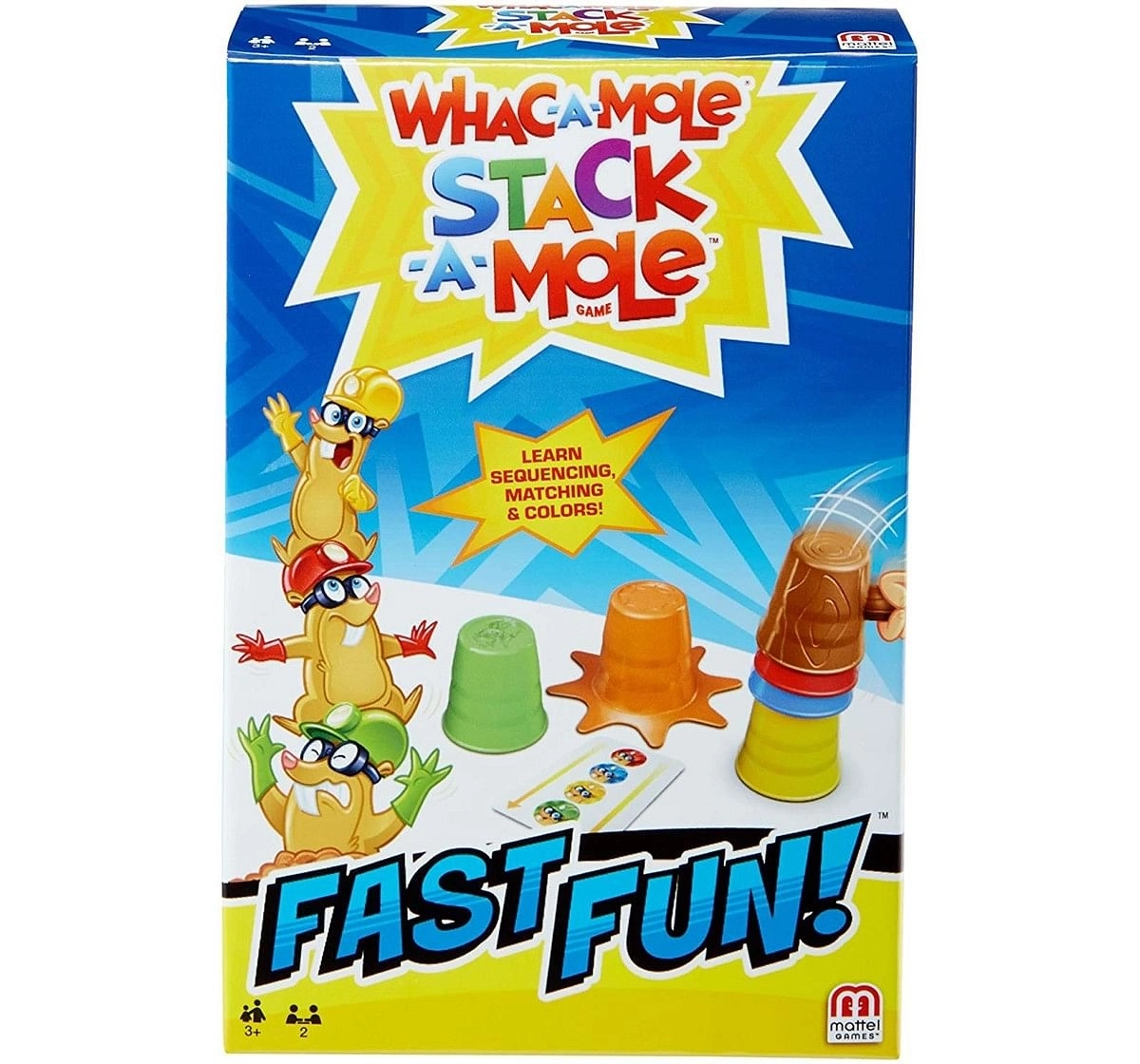 Mattel Games Fast Fun Wack A Mole Games for Kids age 3Y+ 