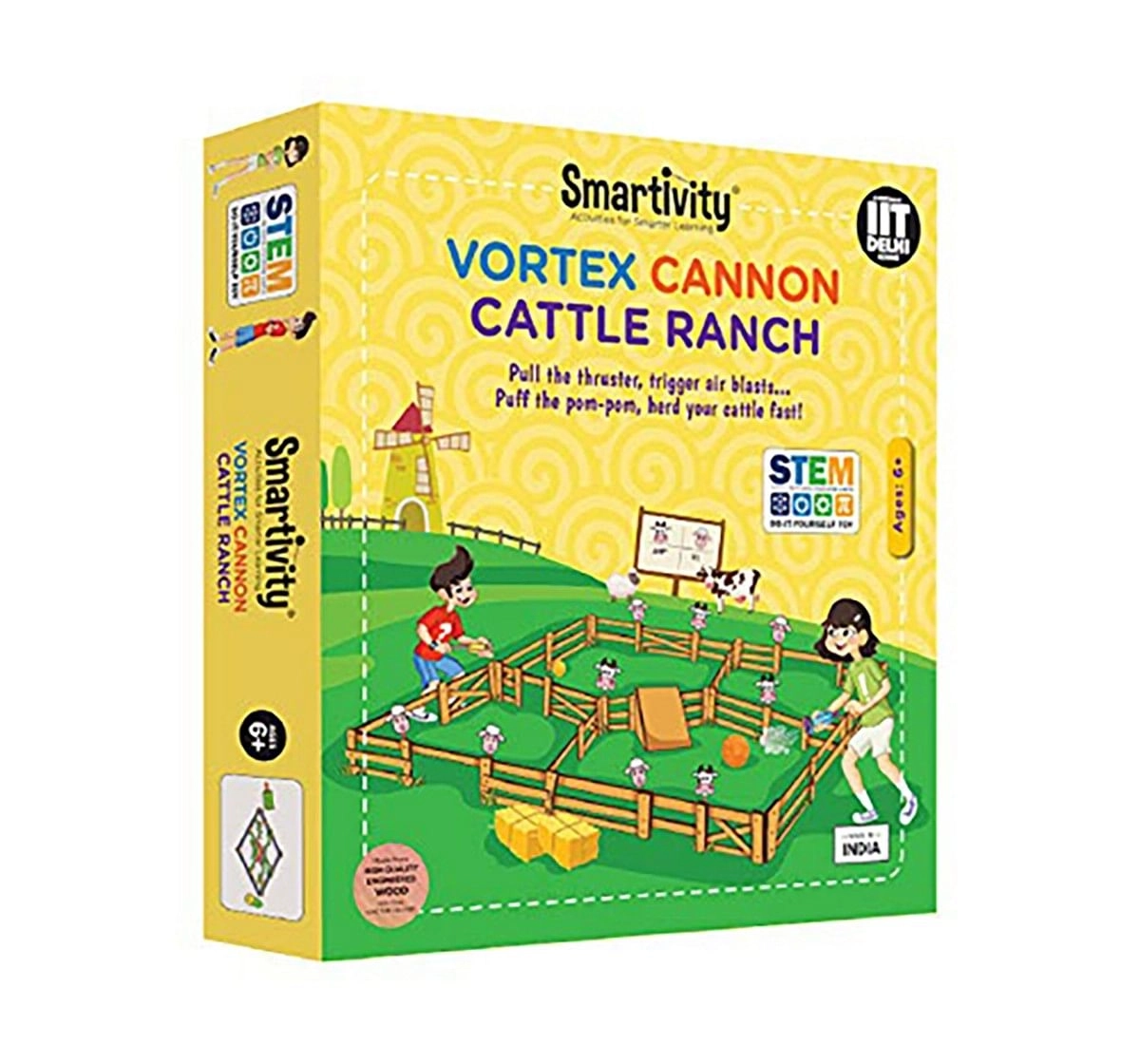 Smartivity Vortex Cannon Cattle Ranch: Stem, Learning, Educational and Construction Activity Toy Gift for Kids age 6Y+ 