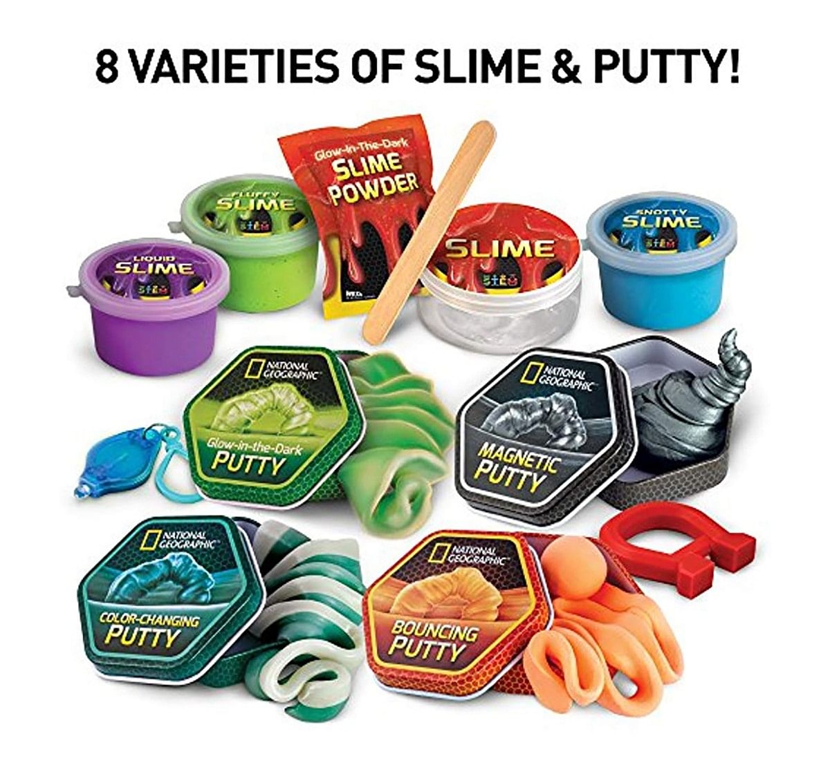  National Geographic Mega Slime and Putty Lab Science Kit for Kids age 8Y+ 