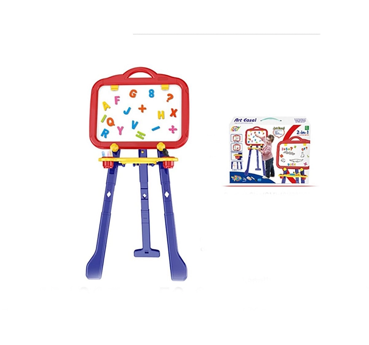Comdaq Blue & Yellow Easel Board Activity Set for Kids age 3Y+ 
