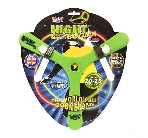 Wicked Night Sports Boomerang Led- Impulse Toys for Kids age 5Y+ (Green)