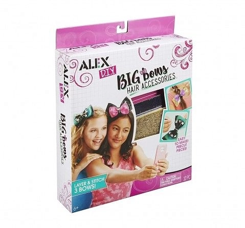  Alex Toys Diy Big Bow'S Hair Accessories, Pink DIY Art & Craft Kits for Kids age 3Y+ 