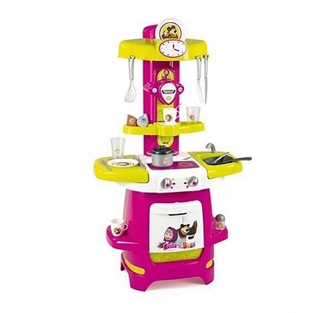 Shop Masha And The Bear Smoby Masha Cooky Kitchen Kitchen Sets Appliances for Girls age 3Y Hamleys India