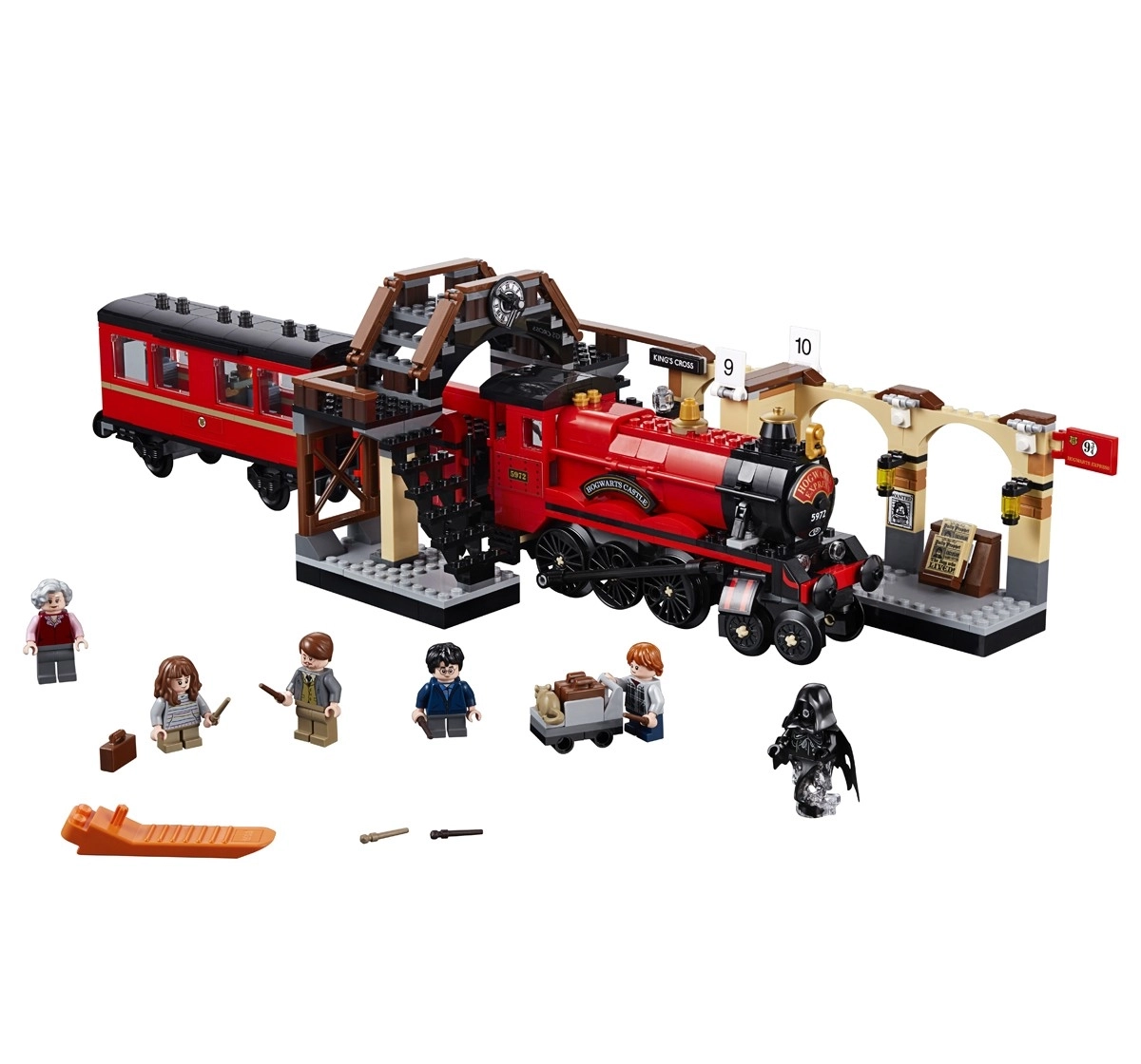 LEGO Harry Potter Hogwarts Express Toy Train Building Set Includes Model Train and Harry Potter Minifigures Hermione Granger and Ron Weasley (801 Pieces)