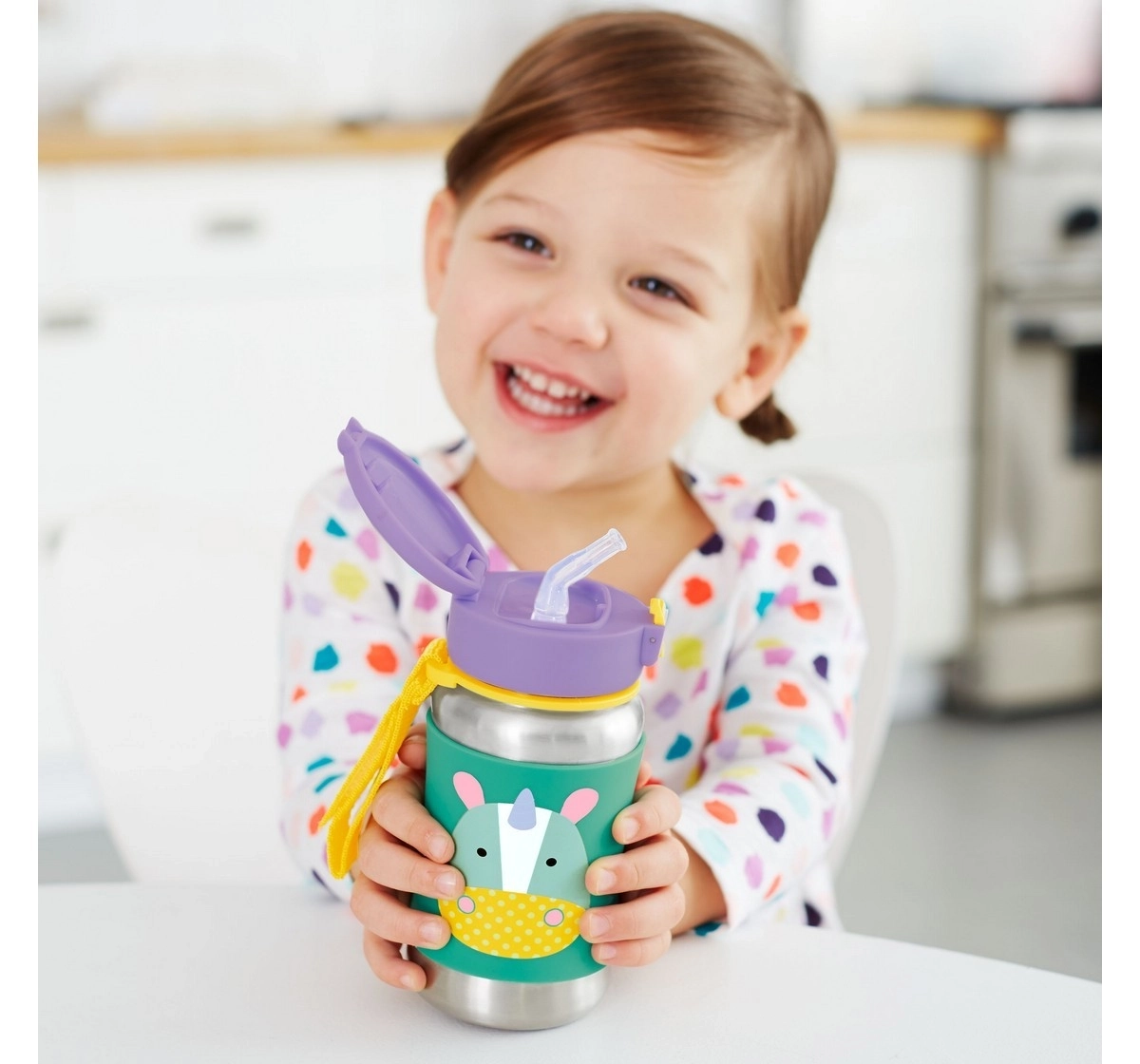 Skip Hop Zoo Stainless Steel Sports Bottle Unicorn 3Y+, Multicolour