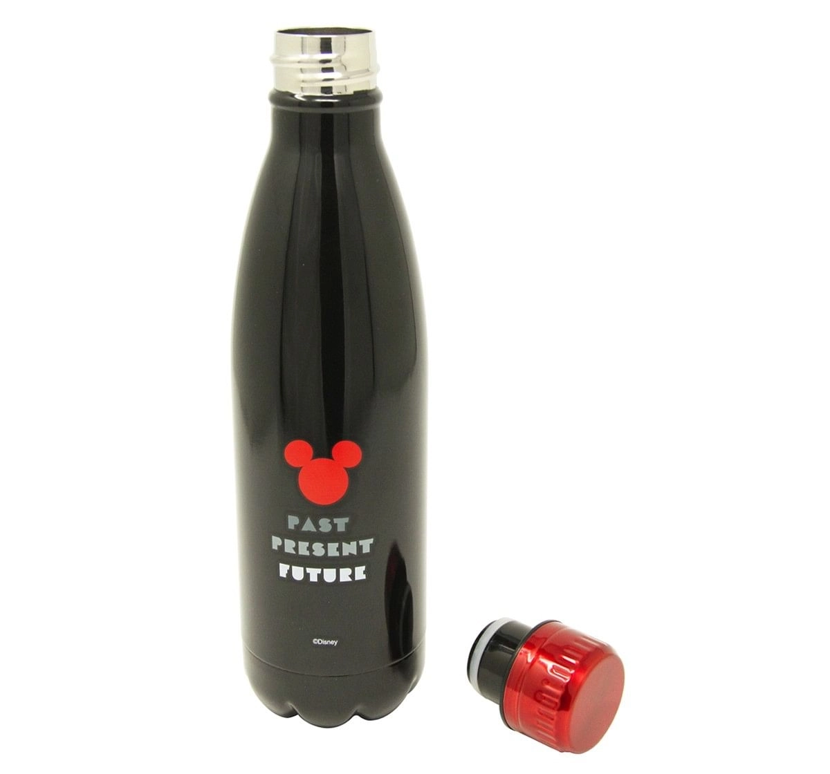Mickey Stainless Steel Sipper Water Bottle 500Ml Black 5Y+