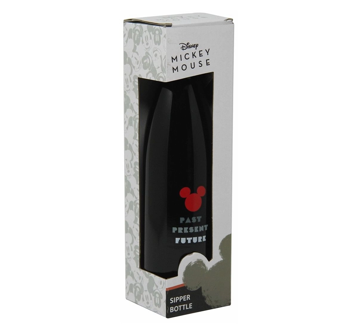 Mickey Stainless Steel Sipper Water Bottle 500Ml Black 5Y+