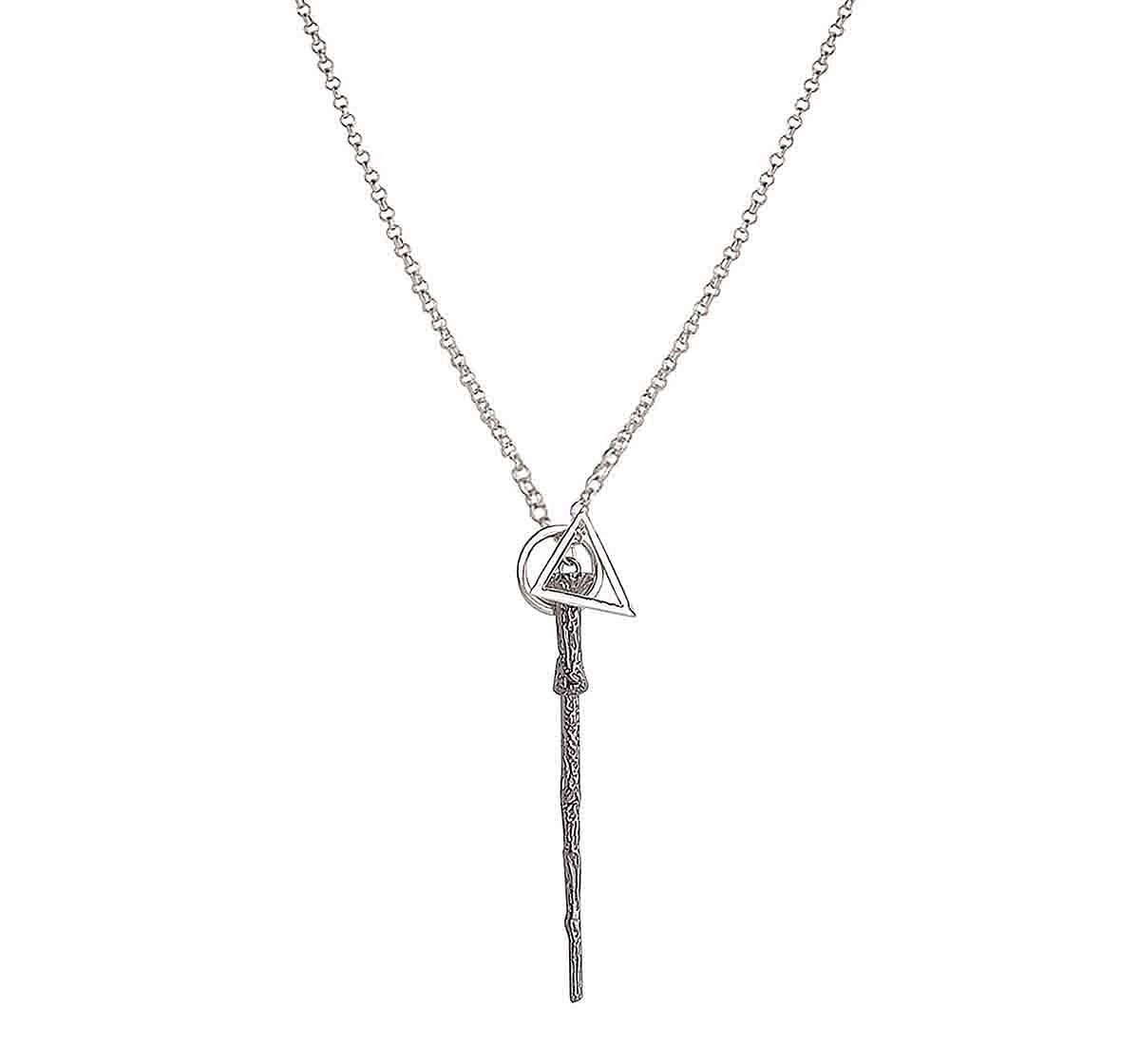 Harry Potter : Deathly Hallows With Wand Necklace