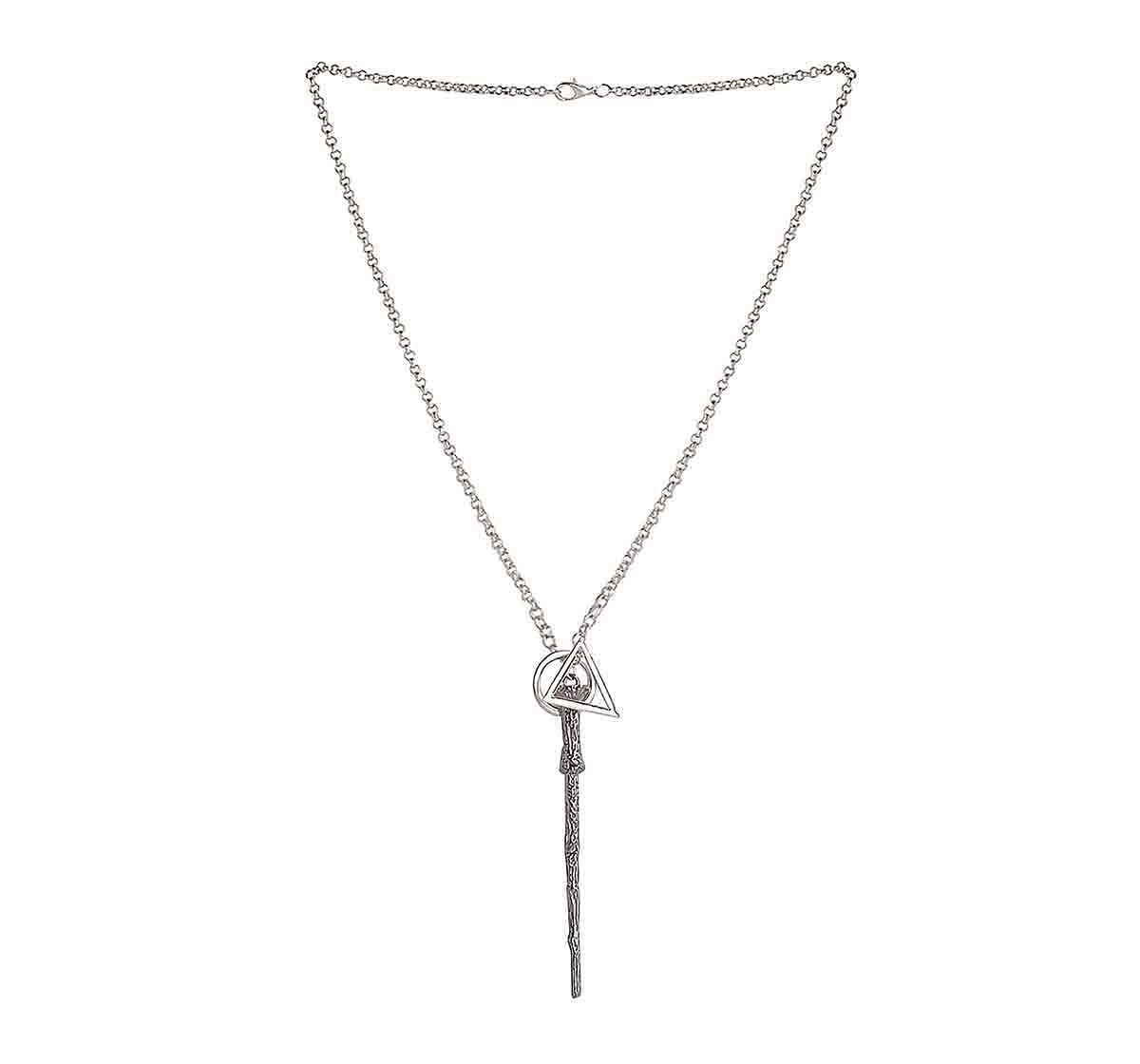 Harry Potter : Deathly Hallows With Wand Necklace