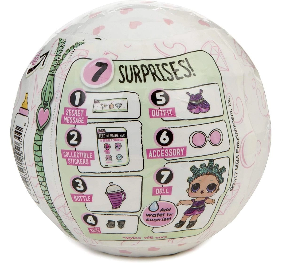 Lol Surprise Tots Ball- Collectible Dolls for Kids age 3Y+ (White)