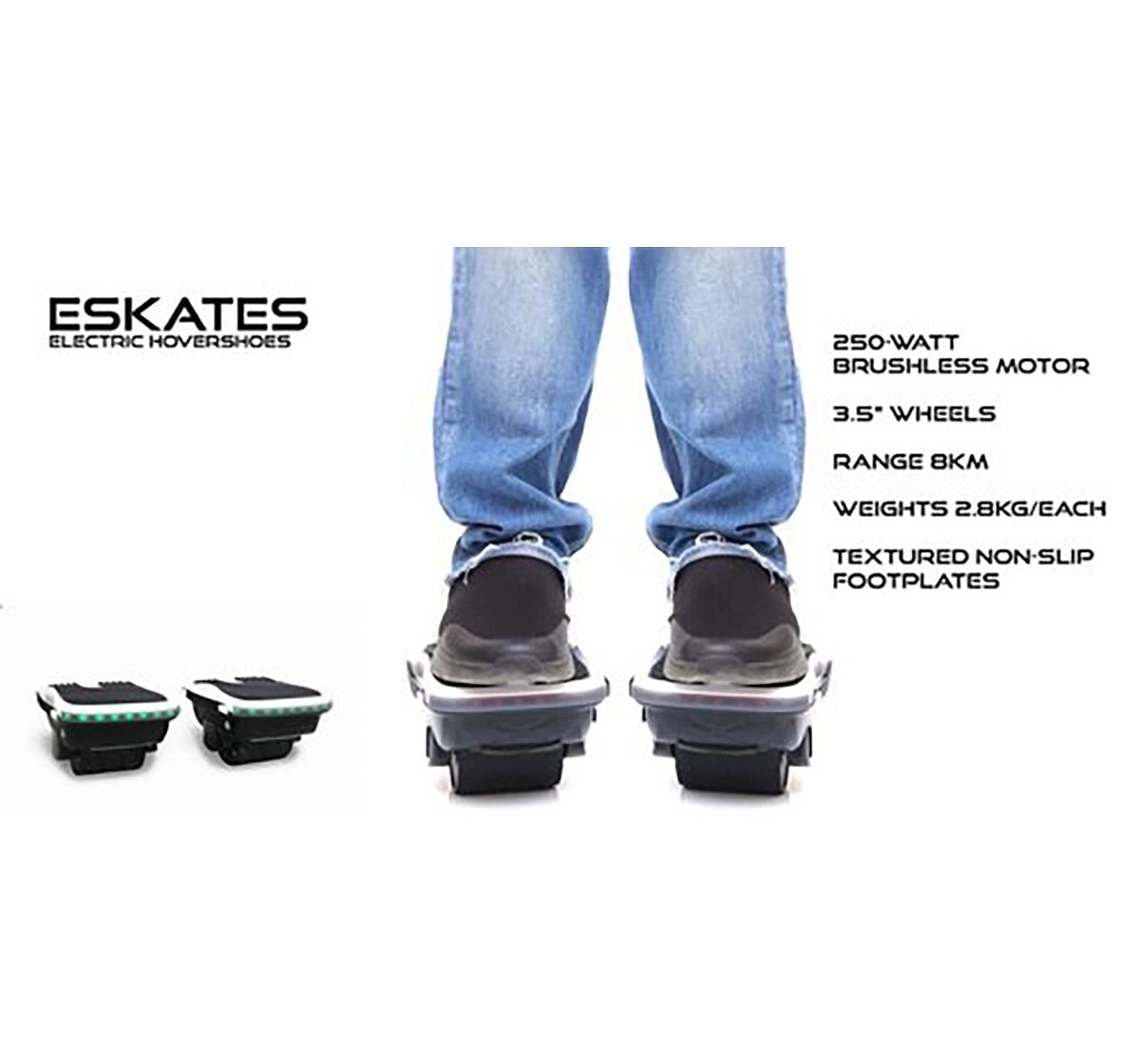 Uboard ESkate Hover Shoes Novelty Rideons for Kids age 10Y+ (Black)