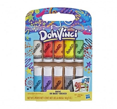 Play- Dohvinci Basic 10-Pack Of Colors By Play-Doh Brand Assorted Clay & Dough for Kids age 3Y+ 