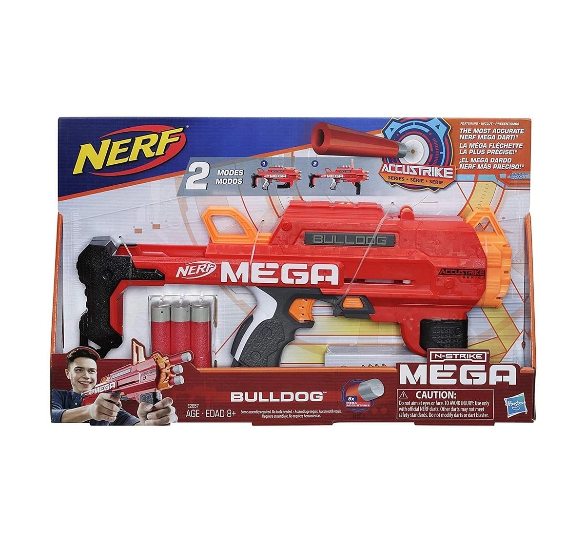 Nerf Accustrike Mega Bulldog Blaster Blasters for Kids age 8Y+ 