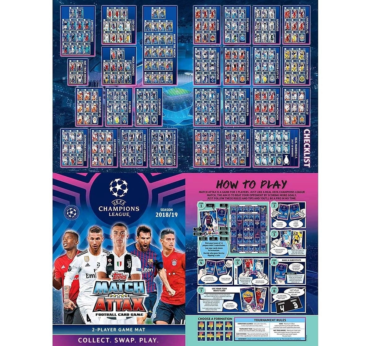 UEFA Champions League Deluxe Game Pack 2018-19 Collectibles for Kids age 5Y+ 