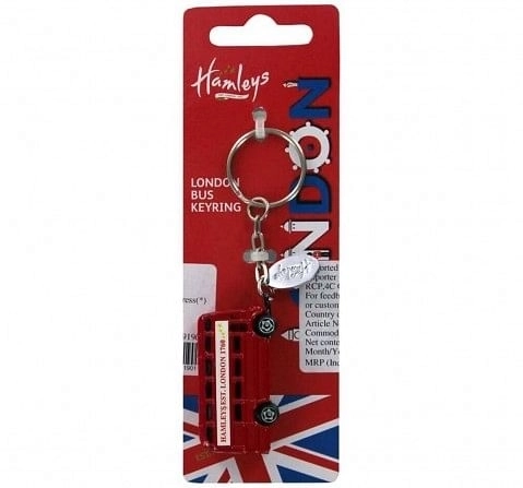 Hamleys London Bus Keychain -Red Plush Accessories for Kids age 12M+ - 6 Cm