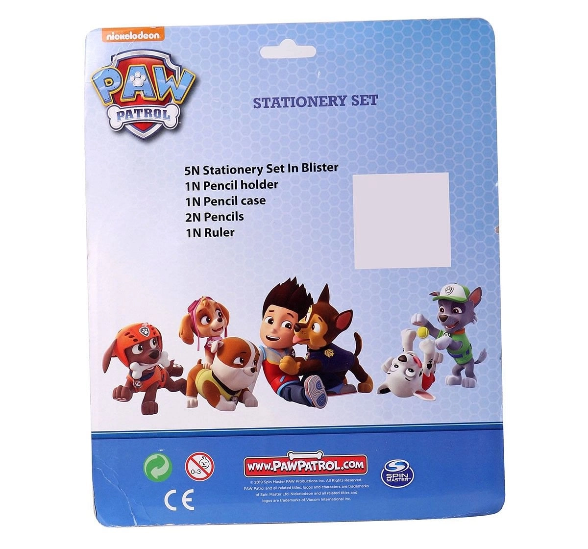 Paw Patrol Stationery Set/Kit Of 5 (With Tin), 2Y+ (Multicolor)