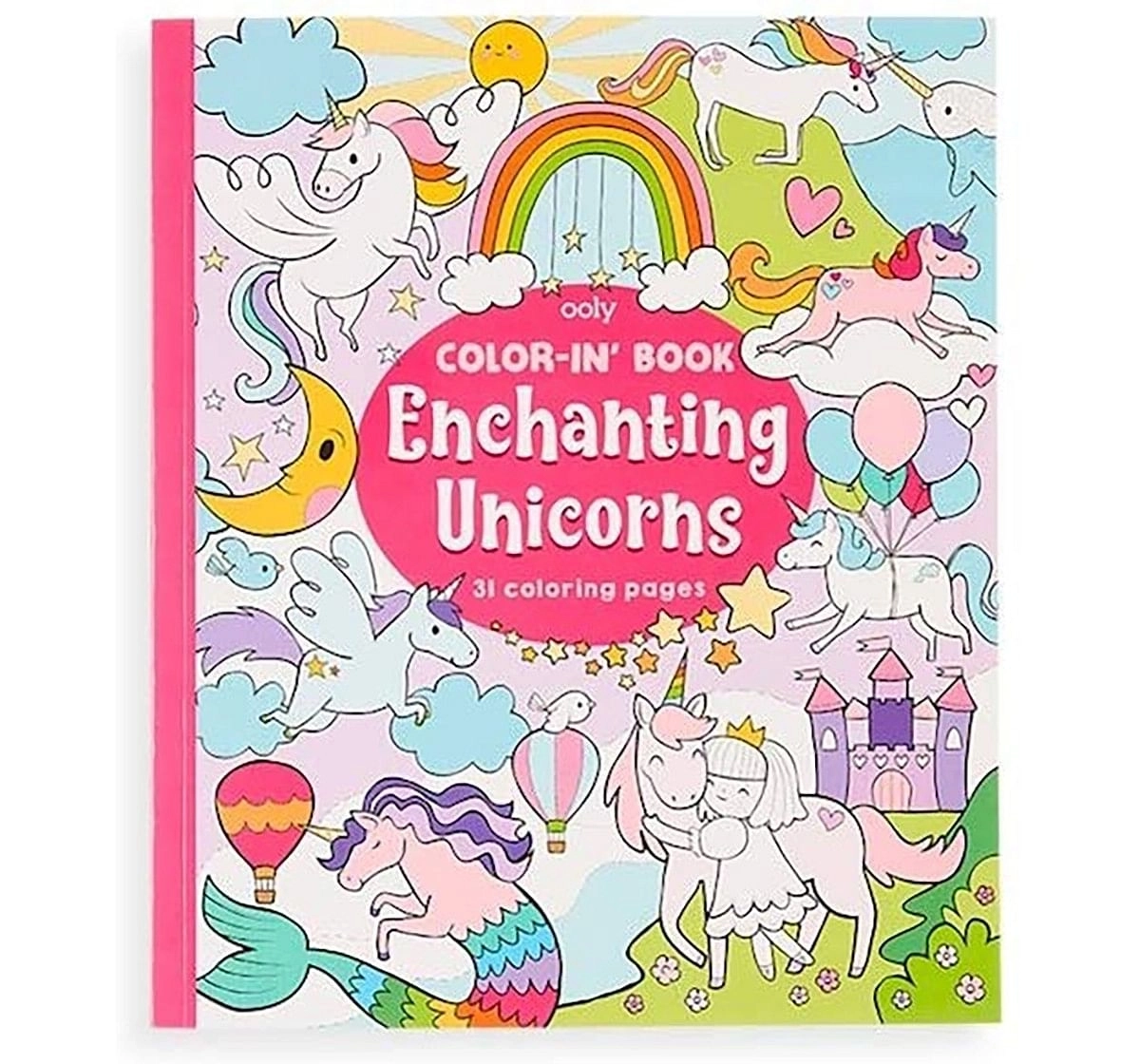 Ooly 31 Pages Enchanting Unicorns Colouring Book- Multicolour Books for Kids age 3Y+ 