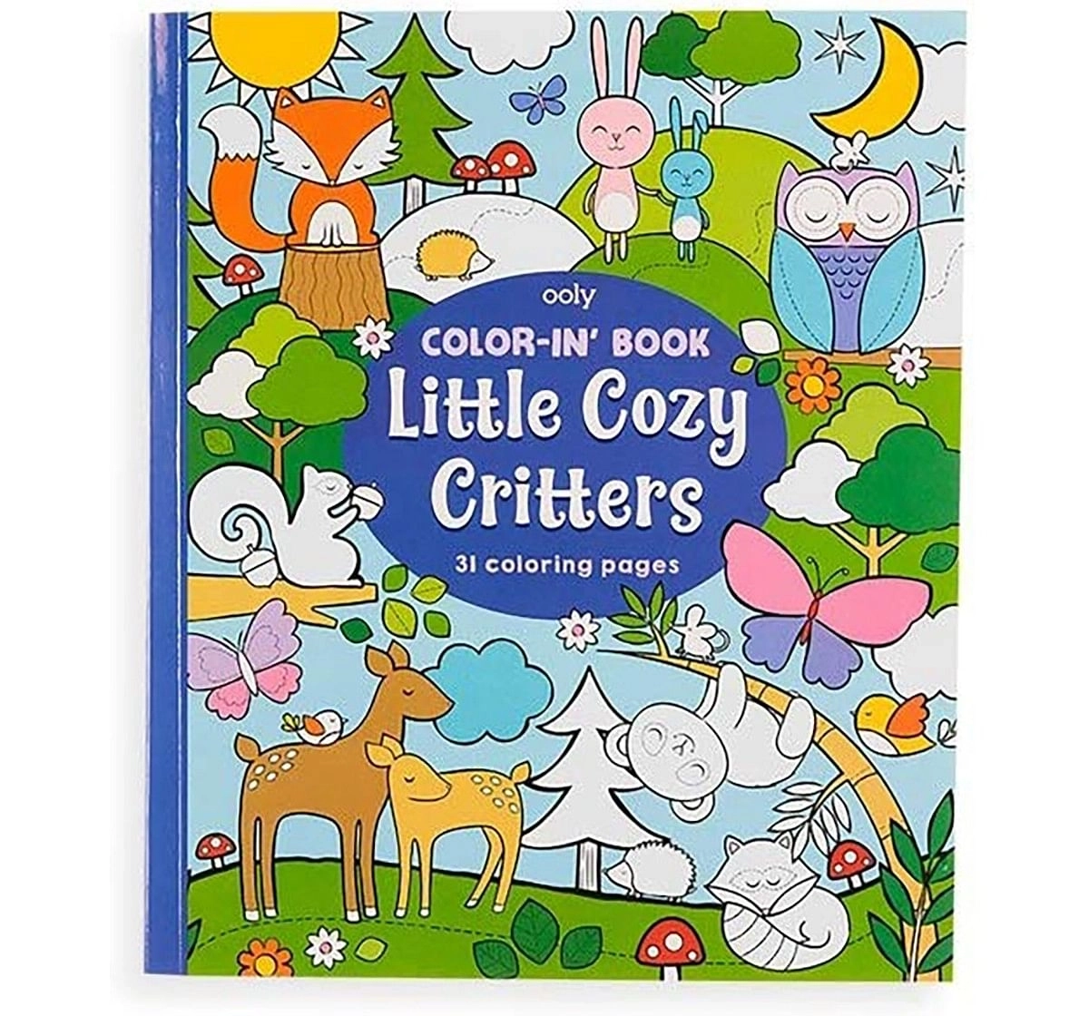 Ooly 31 Pages Little Cozy Critters Colouring Book- Multicolour Books for Kids age 3Y+ 