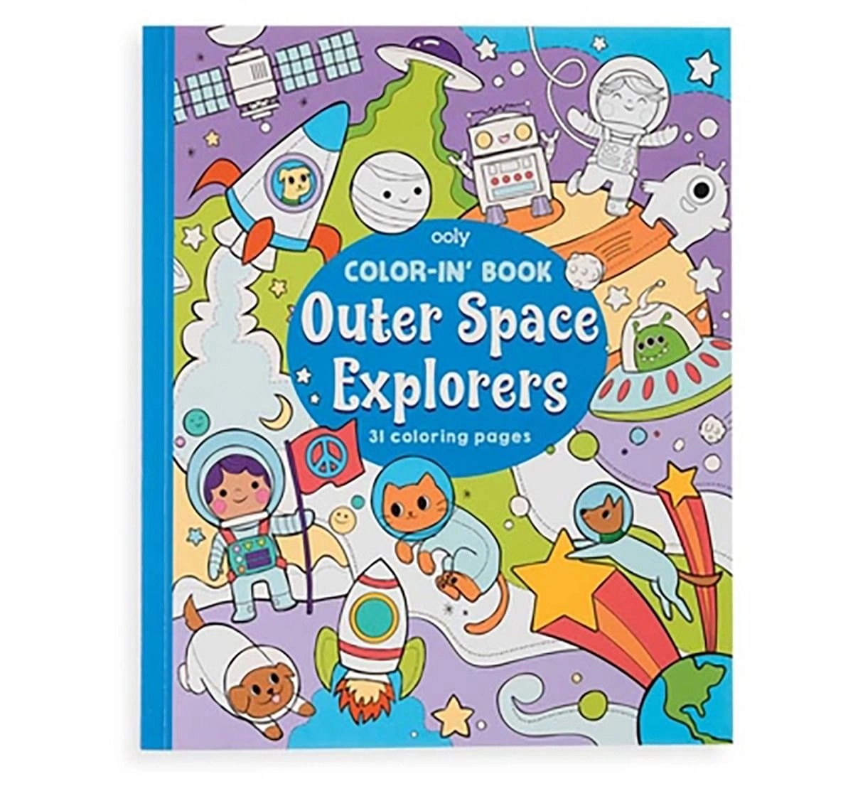 Ooly 31 Pages Outer Space Explorers Colouring Book- Multicolour Books for Kids age 3Y+ 