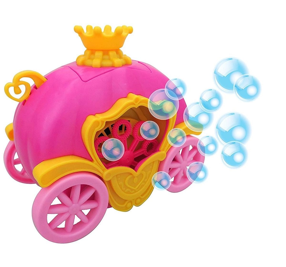 Rainbow Bubbles Carriage Bubble Blower- Impulse Toys for Kids age 3Y+ (Pink)