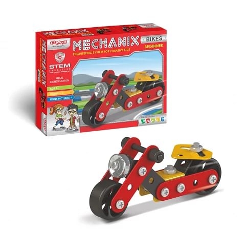 Mechanix Beginner Diy Stem And Steam Education Metal Construction Set For Boys & Girls, Multicolour, 7Y+